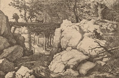 Kecske egy kis hídon, valószínűleg c. 16451656. alkotó: Allart van Everdingen