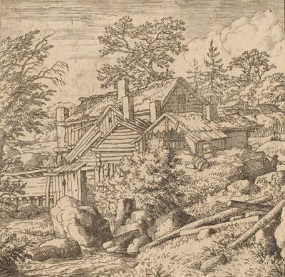 Hamlet a hegyoldalban, valószínűleg c. 16451656. alkotó: Allart van Everdingen