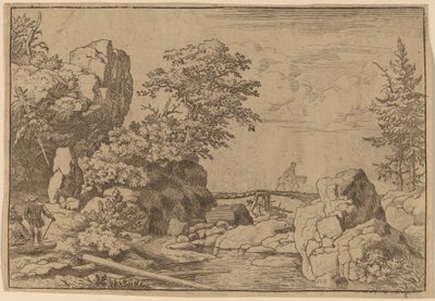 Lovas a hídon, valószínűleg c. 16451656. alkotó: Allart van Everdingen