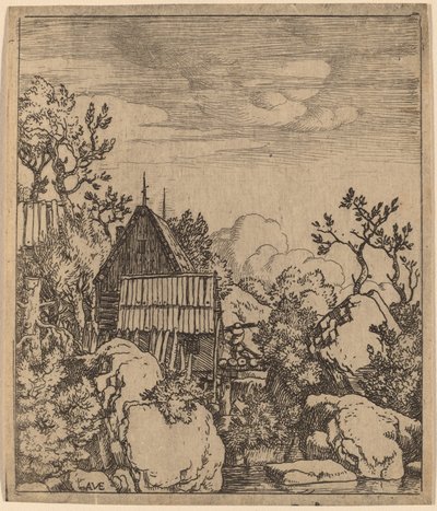 Ember egy kis fahídon, valószínűleg c. 16451656. alkotó: Allart van Everdingen