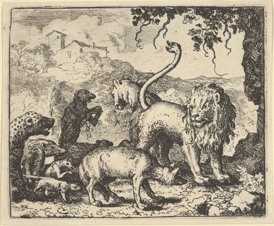 Renardot a farkas és számos állat vádolja, 1650-75. alkotó: Allart van Everdingen