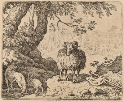 Reynard visszatér haza, a kos és a nyúl kíséretében, valószínűleg c. 16451656. alkotó: Allart van Everdingen