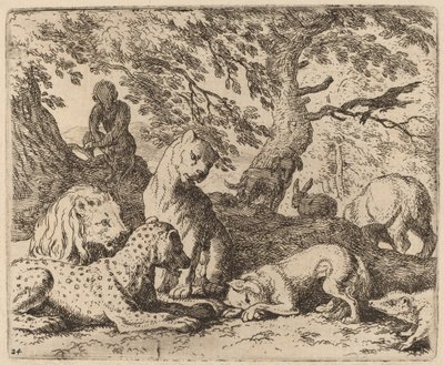 Reynard Winds His Tale and Wrongs His Father, valószínűleg c. 16451656. alkotó: Allart van Everdingen