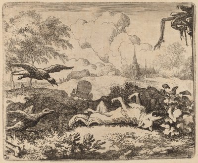 Reynard és a varjak, valószínűleg c. 16451656. alkotó: Allart van Everdingen