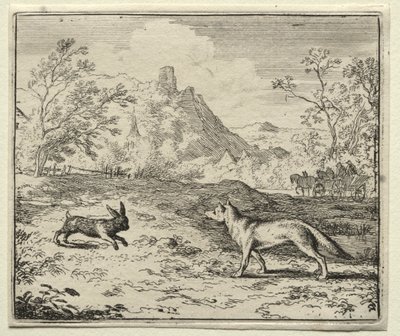 Reynard, a róka: Reynard és a nyúl alkotó: Allart van Everdingen