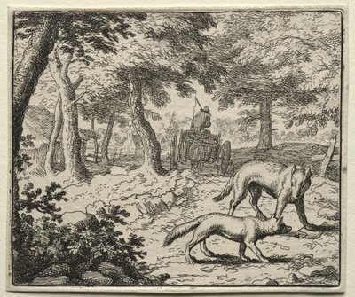 Reynard, a róka: Reynard borzok védelme. alkotó: Allart van Everdingen