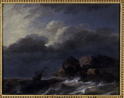 Tengeri tájkép (olaj a tölgyre) alkotó: Allart van Everdingen