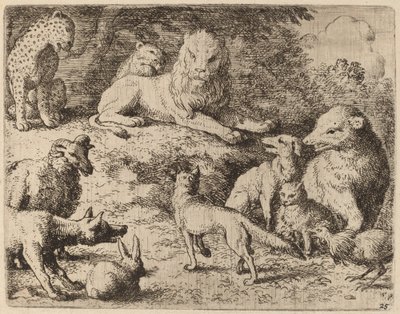 The Animals Present Your Charges Against Reynard, valószínűleg c. 16451656. alkotó: Allart van Everdingen