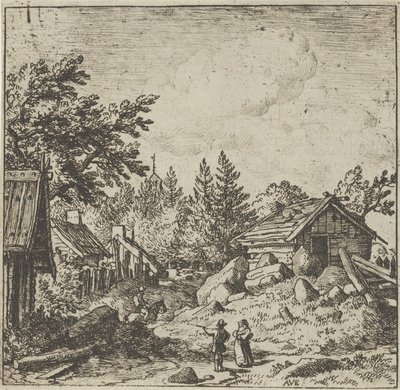 A Hamlet a hegyvidéki földön, 17. század. alkotó: Allart van Everdingen