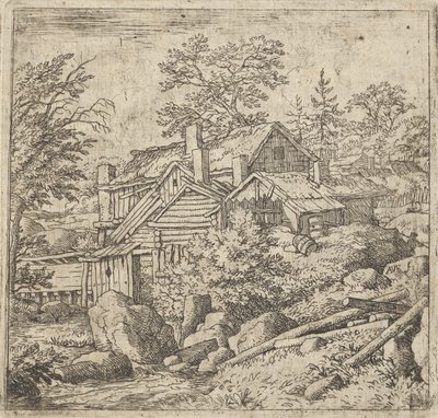 A Hamlet a hegyoldalban, 17. század. alkotó: Allart van Everdingen
