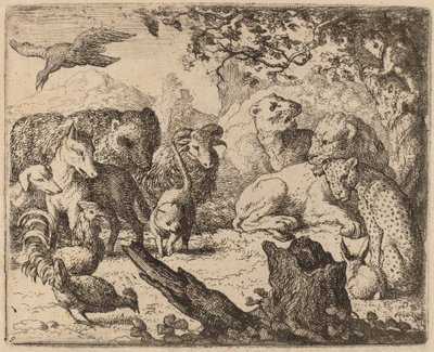 Az oroszlán békét hirdet, valószínűleg c. 16451656. alkotó: Allart van Everdingen