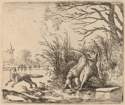 A Farkasok a jégen, valószínűleg c. 16451656. alkotó: Allart van Everdingen