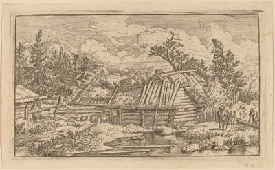 Két vízben úszó gerenda, valószínűleg c. 16451656. alkotó: Allart van Everdingen