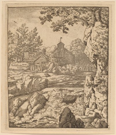 Vízesés, valószínűleg c. 16451656. alkotó: Allart van Everdingen