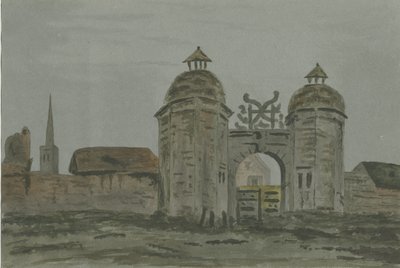 Hamstall Ridware Hall – Porters" Lodge: akvarell festészet, és [1824-1882] alkotó: Allen Edward Everitt