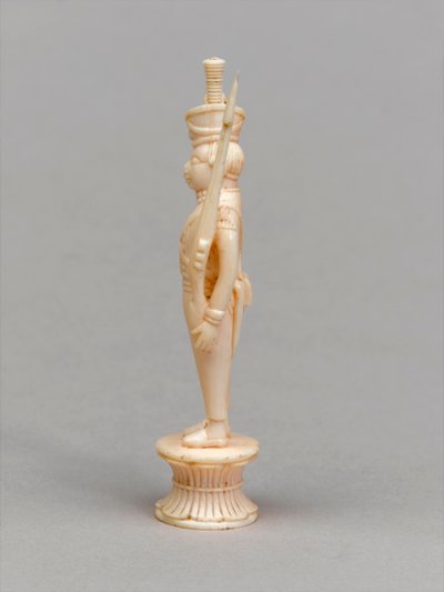 Fehér gyalog, sakkfigura, India, 1820 körül alkotó: Allen Edward Everitt