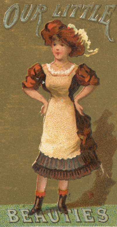 A Girls and Children N58 sorozatból, amely a Our Little Beauties Cigarets for All..., 1887-ben népszerűsíti. alkotó: Allen and Ginter