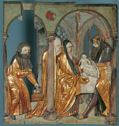 Jézus bemutatása a templomban alkotó: Allgäuer Bildschnitzer (Umkreis Jörg Lederer)