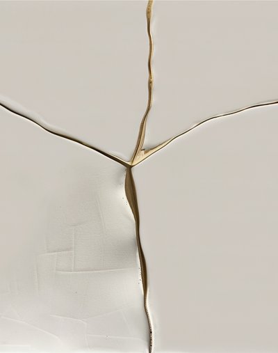 Elegáns arany kintsugi alkotó: Alma