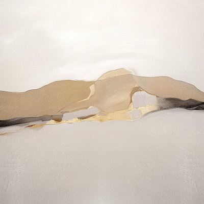 Aranyszínű absztrakt tájkép alkotó: Alma