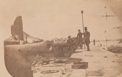Fort Sumter kiürítése, 1861. április, 1861. április. alkotó: Alma A. Pelot.