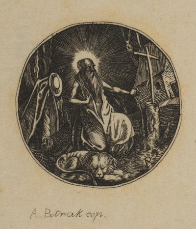Szent Jeromos, 19. század. alkotó: Alois Petrak