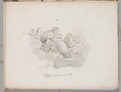 A litográfia művészete: Madonna és gyermeke a felhőkön, II. lemez alkotó: Alois Senefelder