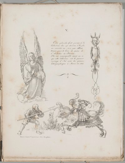 A litográfia művészete: Dürer imakönyvének három mintája, V. lemez alkotó: Alois Senefelder