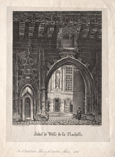 La Rochelle városháza, Franciaország. alkotó: Alois Senefelder