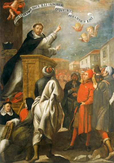 Alonso Antonio Villamor (1661-1729) Szent Vincent Ferrer prédikál a salamancai fiataloknak. alkotó: Alonso Antonio Villamor