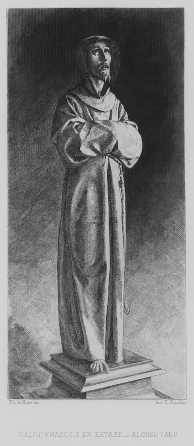 Assisi Szent Ferenc extázisban (litho) alkotó: Alonso Cano