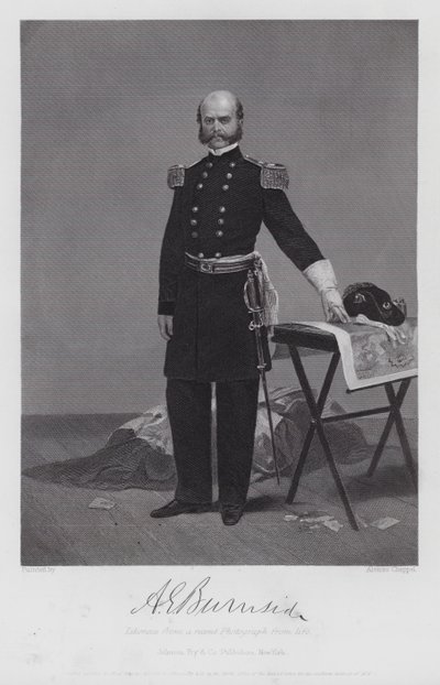 Ambrose Everett Burnside (metszet) alkotó: Alonzo (after) Chappel