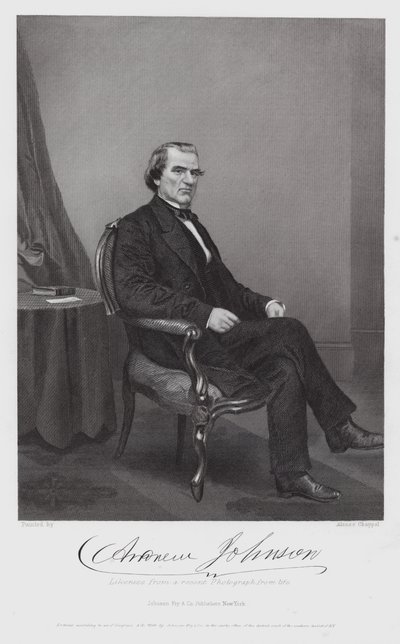 Andrew Johnson (metszet) alkotó: Alonzo (after) Chappel