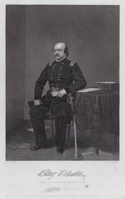 Benjamin F Butler (metszet) alkotó: Alonzo (after) Chappel