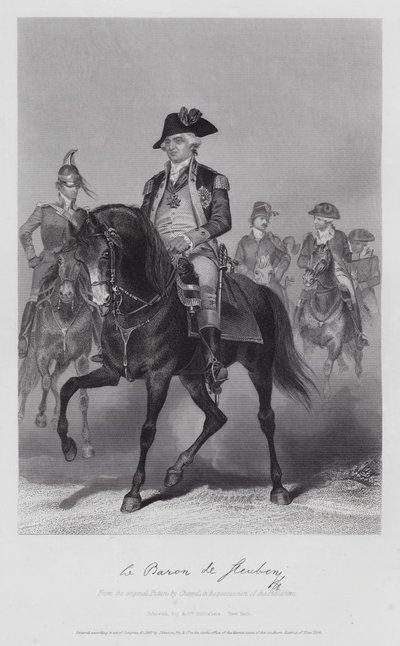 Frederick William Von Steuben (metszet) alkotó: Alonzo (after) Chappel