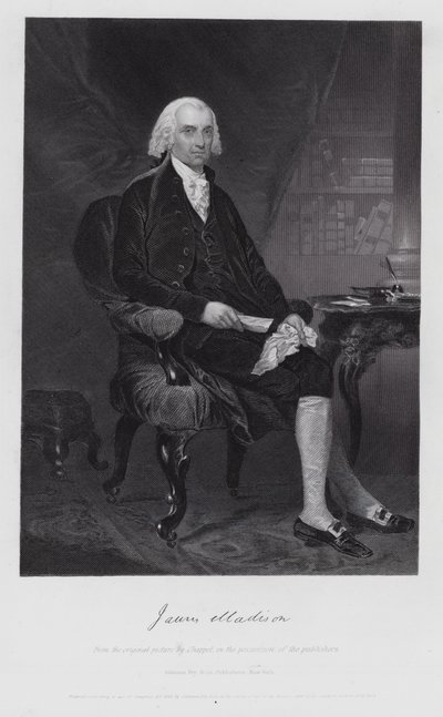 James Madison (metszet) alkotó: Alonzo (after) Chappel