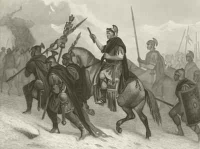 Hannibál és serege az Alpokon átkelve, Kr.e. 218 alkotó: Alonzo Chappel