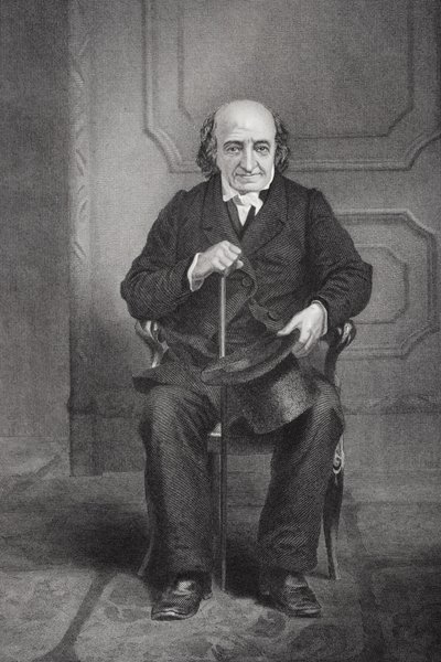 Albert Gallatin (1761-1849) portréja (litho) alkotó: Alonzo Chappel