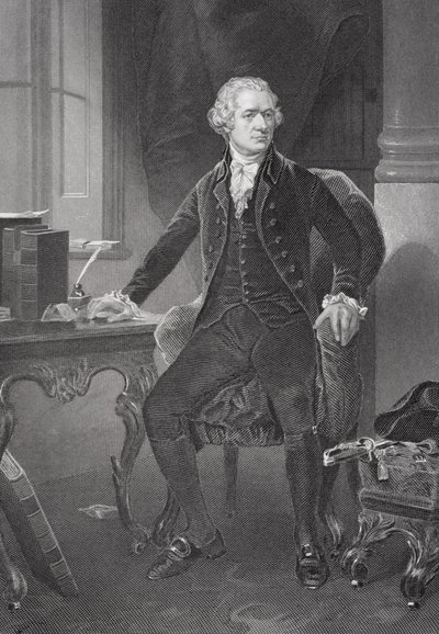 Alexander Hamilton (175557-1804) portréja alkotó: Alonzo Chappel