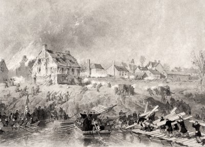 A virginiai Fredericksburg elleni támadás a „National History of the War for the Union” című művéből, 1860-as évek alkotó: Alonzo Chappel