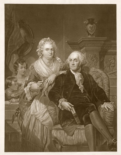 Washington at Home, pub. 1867 alkotó: Alonzo Chappel