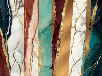 Aranyszínű márványcsíkok alkotó: Alpenglow Workshop