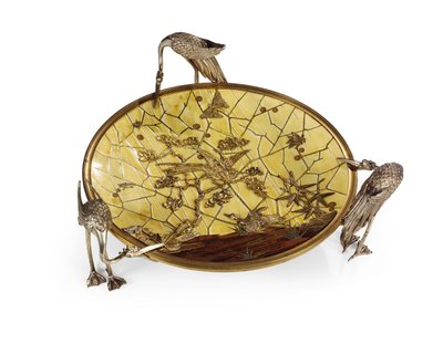 Pohár (Tazza), Ferdinand Duvinage intarziája, 19. század második fele (ezüstös és aranyozott bronz, elefántcsont és fa) (lásd még: 476612) alkotó: Alphonse Gustave Giroux
