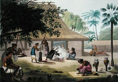 Háztartási tevékenységek, Coupang, Timor, a „Voyage Autour du Monde sur les Corvettes de L