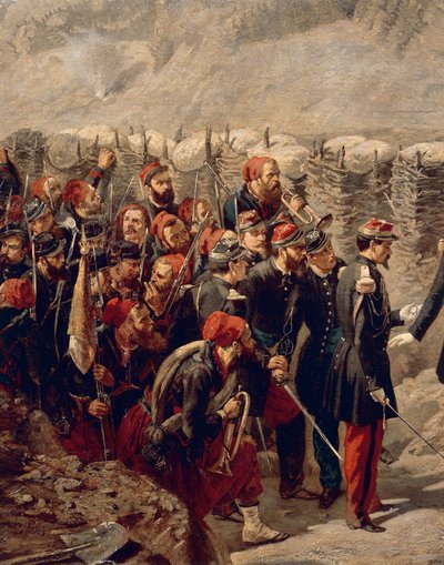 Patrice MacMahon marsall Zouaves-szel Malakoffban alkotó: Alphonse Antoine Aillaud