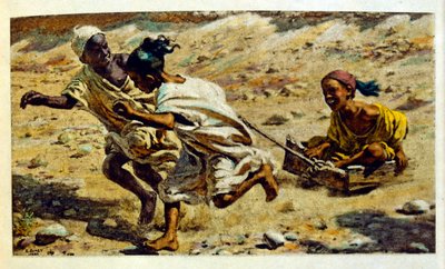 Dinet illusztrációja a "Káprázatok" arab életképekből. 1906. A Mirages, Scenes De La Vie Arab című kötetet Etienne Dinet illusztrálta Silman Ben Ibrahim Bamer kommentárjával. Nasreddine Dinet Alphonse-Etienne Dinet néven született; (1861-1929) francia szár alkotó: Alphonse Etienne Dinet