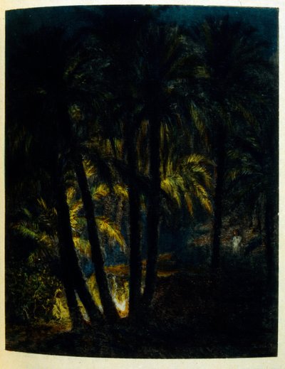 Dinet illusztrációja a "Káprázatok" arab életképekből. 1906. A Mirages, Scenes De La Vie Arab című kötetet Etienne Dinet illusztrálta Silman Ben Ibrahim Bamer kommentárjával. Nasreddine Dinet Alphonse-Etienne Dinet néven született; (1861-1929) francia szár alkotó: Alphonse Etienne Dinet