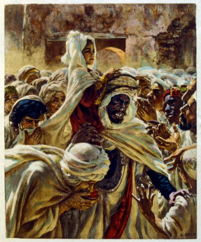 Illusztráció: Dinet az arab élet „Mirages” című darabjából. 1906. Mirages, Scénes De La Vie Arab című filmet Etienne Dinet illusztrálta Silman Ben Ibrahim Bamer kommentárjával. Nasreddine Dinet Alphonse-Étienne Dinet néven született; (1861-1929) francia ke alkotó: Alphonse Etienne Dinet