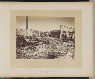 A J. Falck et Cie gyár leégett La Villette-ben. alkotó: Alphonse J. Liébert