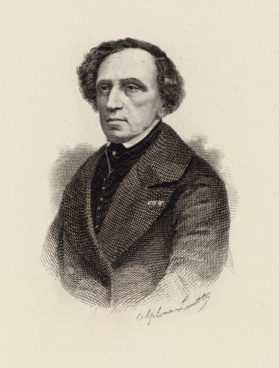 Giacomo Meyerbeer 1791-1864, 1875 zeneszerző portréja. alkotó: Alphonse Lamotte